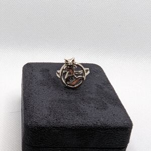 Vintage 925 Cat ring
